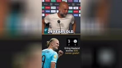 Guardiola congratulates Haaland on 300 goal landmark