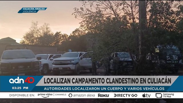 Hallan un muerto y seis vehículos en campamento clandestino en Culiacán, Sinaloa