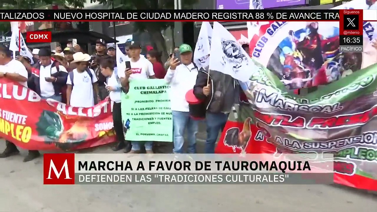 En CdMx, realizan marcha en defensa de la charrería, tauromaquia y peleas de gallos