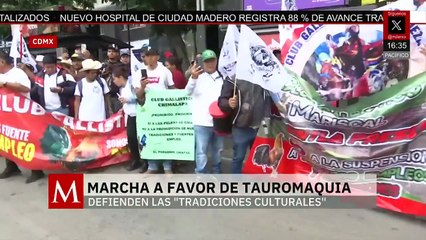 En CdMx, realizan marcha en defensa de la charrería, tauromaquia y peleas de gallos