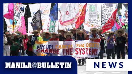 Various political organizations hold protest march along Kalaw Avenue in Manila