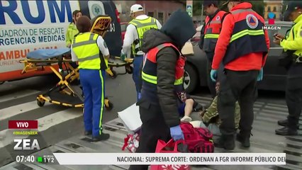 Mujeres sufren accidente en Eje Central y avenida Hidalgo, CDMX
