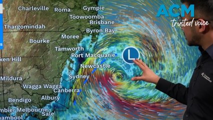 Unseasonal rain in Queensland, coastal low off NSW