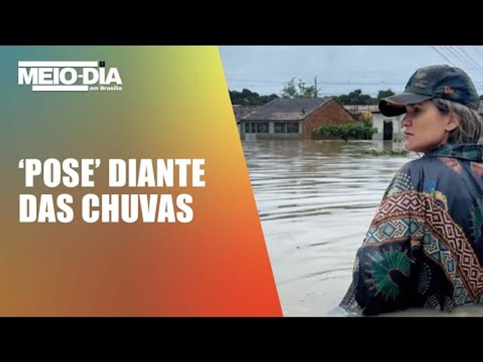 Prefeita que tirou fotos em enchente diz que críticas são infundadas