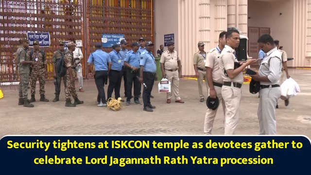 Security tightens at ISKCON temple as devotees gather to celebrate Lord Jagannath Rath Yatra procession