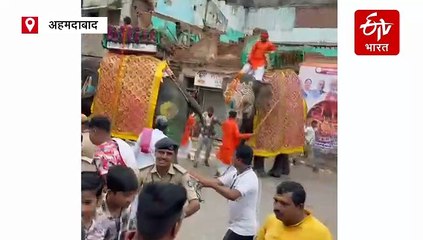 रथ यात्रा के दौरान हाथी हुआ बेकाबू, भगदड़ में युवक घायल, देखिए वीडियो