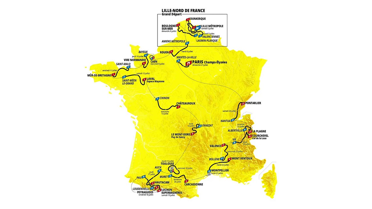 Tour de France 2025, Étape 1 :  Lille-Lille, parcours et profil - Cyclisme - Tour de France