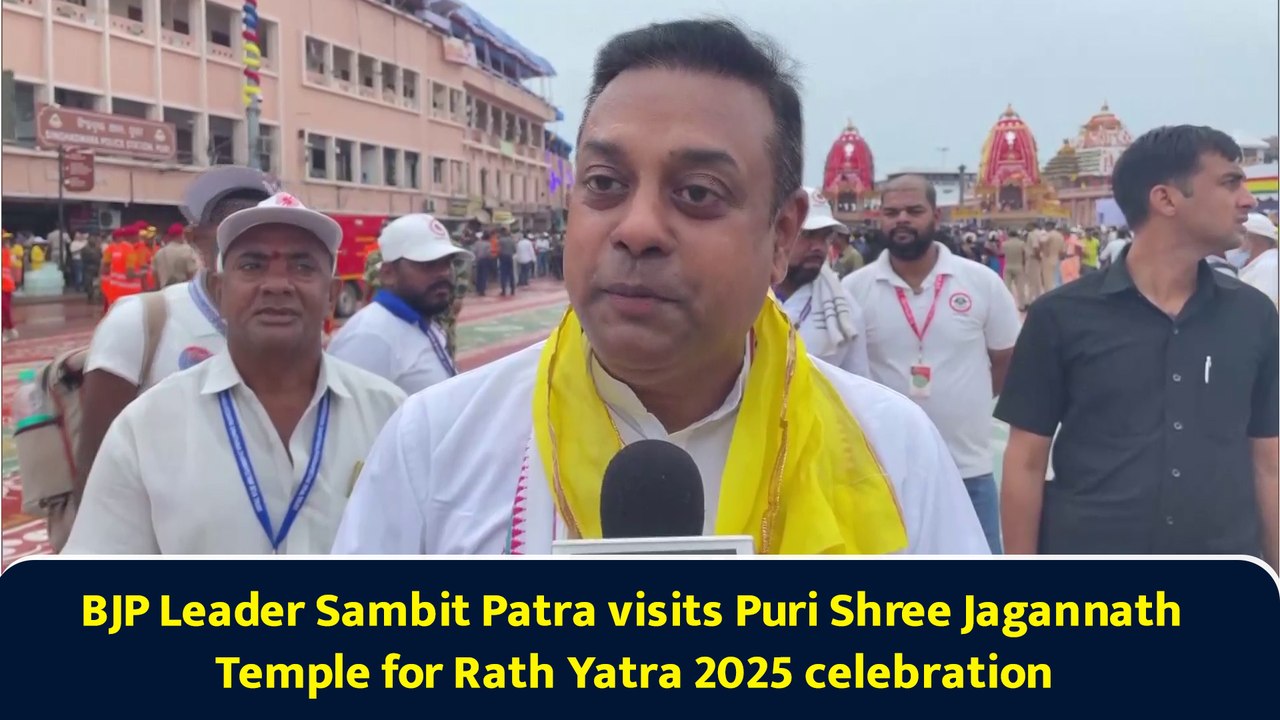BJP Leader Sambit Patra visits Puri Shree Jagannath Temple for Rath Yatra 2025 celebration