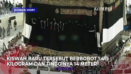 Detik-detik Penggantian Kiswah Kakbah di Mekkah Pada Malam Tahun Baru Islam 1447