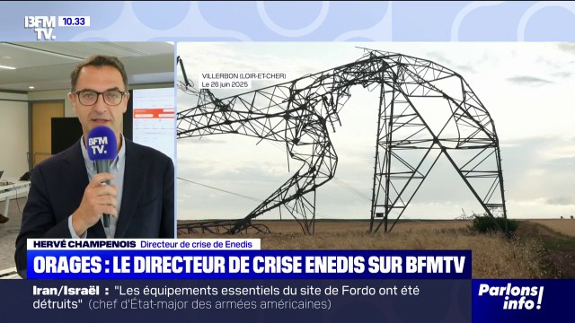 Orages: le directeur de crise d'Enedis évoque 25.000 foyers encore sans électricité