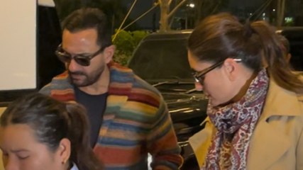 परिवार संग एयरपोर्ट पर स्पॉट हुए Kareena-Saif!
