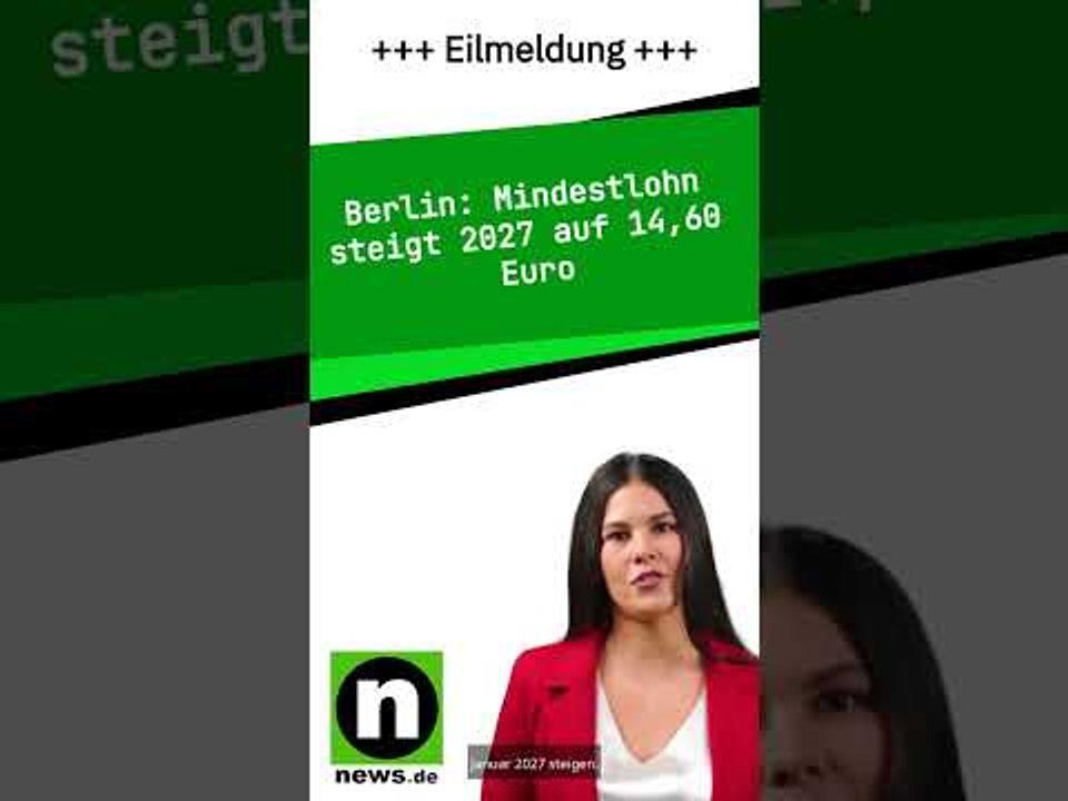 Mindestlohn steigt 2027 auf 14,60 Euro