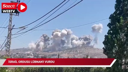 İsrail ordusu Lübnan'ı vurdu