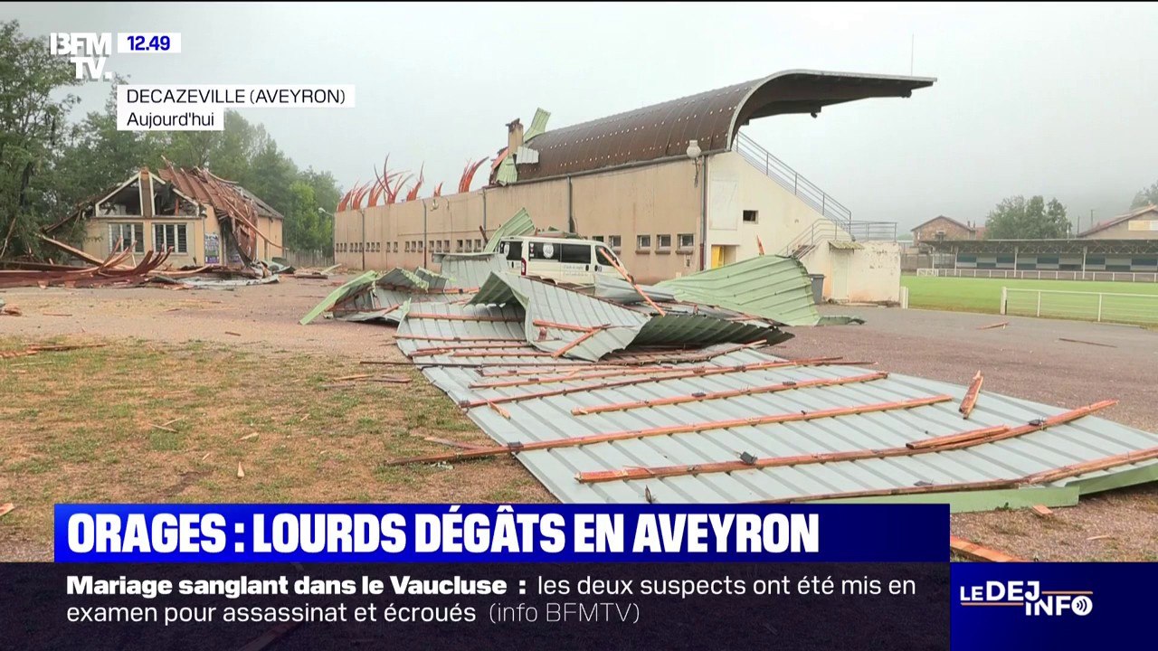 Aveyron: de lourds dégâts à Decazeville, le stade de rugby complètement détruit