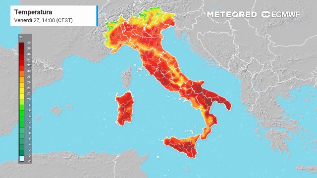 Ultimo fine settimana di giugno 2025 con forte caldo in Italia