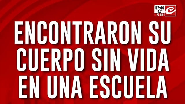 Salió de trabajar y lo encontraron muerto adentro de una escuela