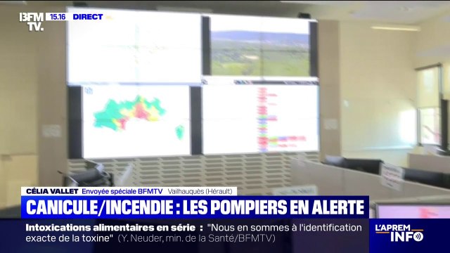 Face à la vigilance orange canicule, les pompiers se préparent à des départs de feu dans l'Hérault