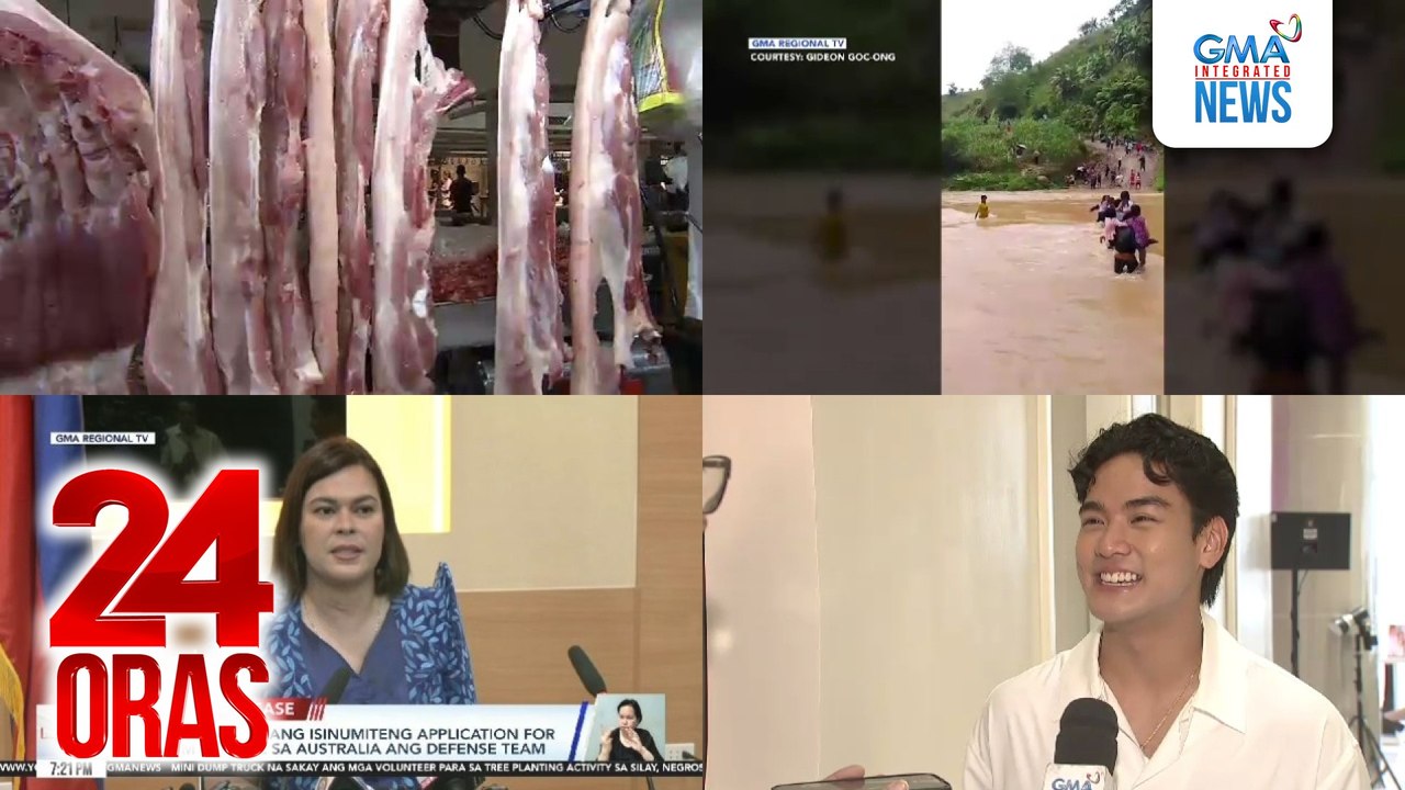 24 Oras: (Part 2) Malakas na ulan na nagdulot ng pag-apaw ng ilog sa ilang bahagi ng bansa; House Prosecution Panel, hiniling sa Senate Impeachment Court na tanggihan ang hiling ni VP Duterte na i-dismiss ang kaso; presyo ng baboy, nagmura;..., atbp.