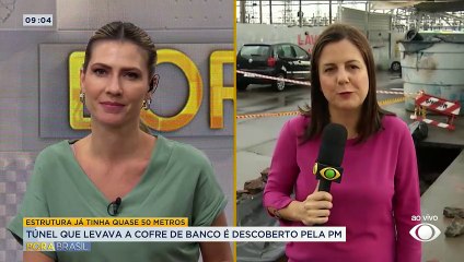 Túnel que levava a cofre de banco é descoberto pela PM