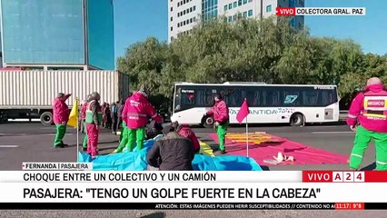 El testimonio de una de las pasajeras del colectivo que chocó con un camión en la General Paz