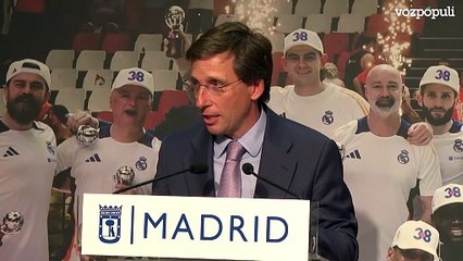 Almeida felicita al Real Madrid de baloncesto: "Habéis marcado mi trayectoria en el Ayuntamiento"