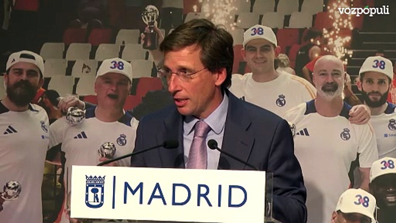 Almeida felicita al Real Madrid de baloncesto: "Habéis marcado mi trayectoria en el Ayuntamiento"