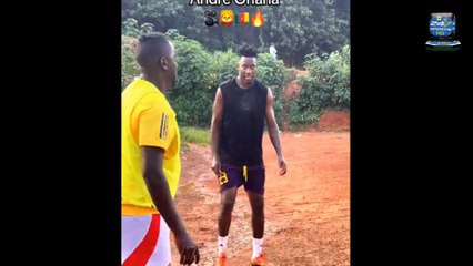 Andre Onana plays as a STRIKER in kickabout in Cameroon - as shocked fans joke Man United star should play up-front for Ruben Amorim's side