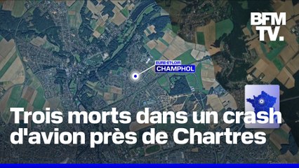Trois morts après le crash d'un avion près de Chartres dans un quartier résidentiel