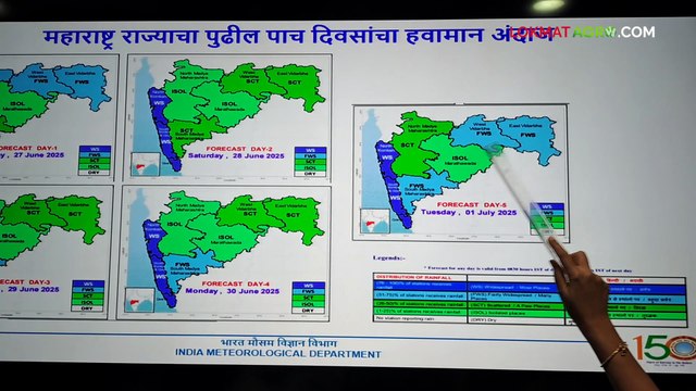 Maharashtra Rain - पुढच्या ५ दिवसात राज्यात इथे पडणार मुसळधार पाऊस