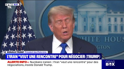 "Je ne crois pas qu'ils vont réessayer", déclare Donald Trump à propos du nucléaire iranien