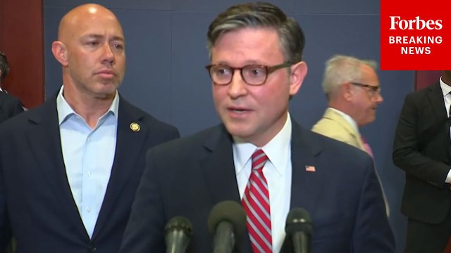 Speaker Johnson Speaks To Reporters After Closed-Door Briefing On Strikes On Iran