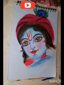 Krishna Drawing with oil pastel, drawing, painting, artist, artwork,draw,art, craft,diy