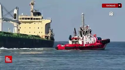 Tekirdağ'da karaya oturan gemiyi kurtarma çalışmalarına yarın devam edilecek