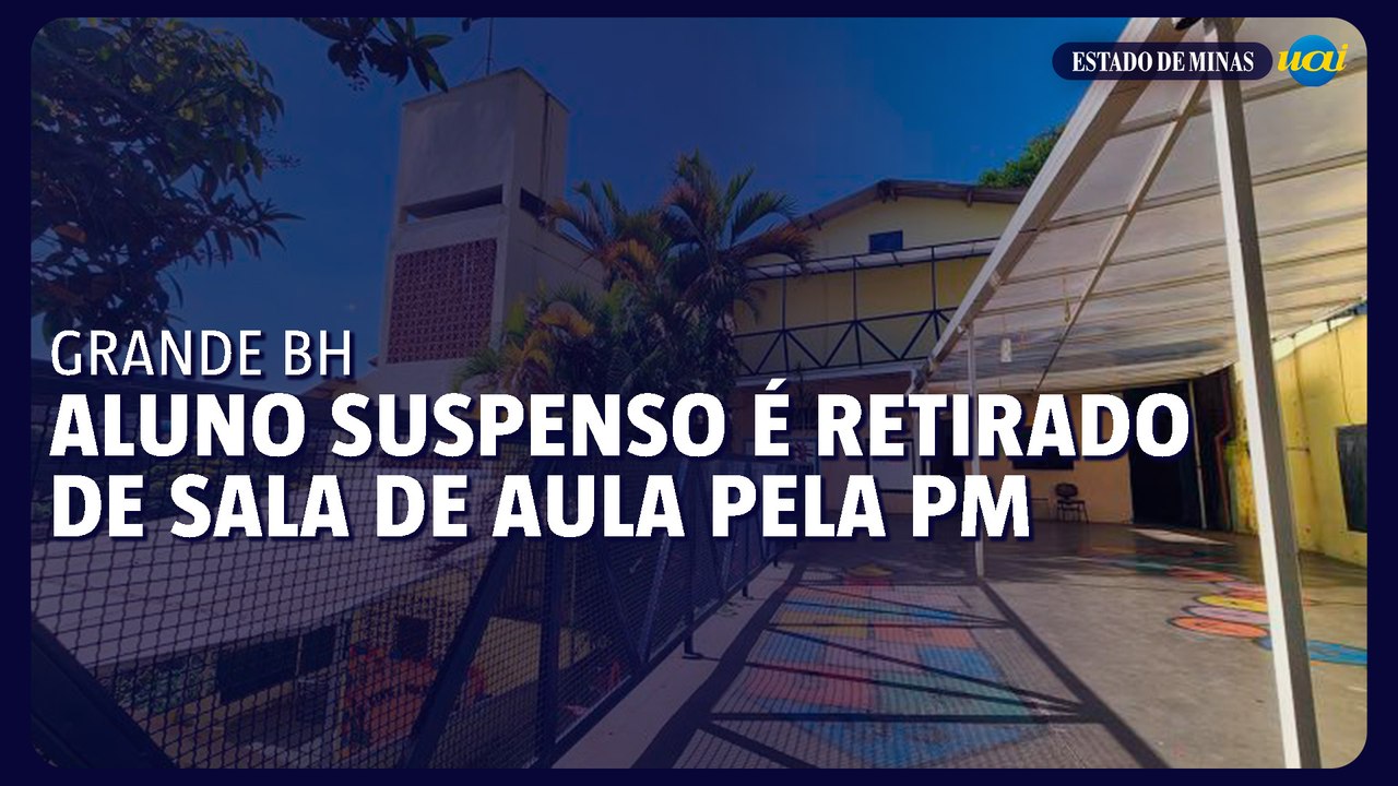Aluno desrespeita suspensão e é retirado de sal...