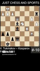 Garry Kasparov defeats Tukmakov with the back-rank checkmate (1981)