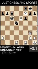 Garry Kasparov wins a piece and defeats Wahls (1992)