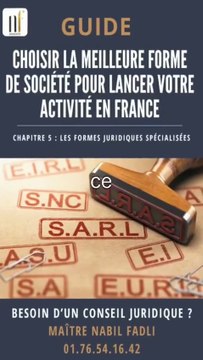 📘 Chapitre 5 – Les formes juridiques spécialisées | NF AVOCATS