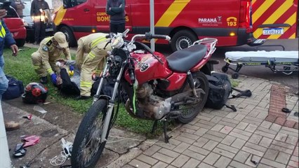 Motociclista fica ferido em acidente no Maria Luiza