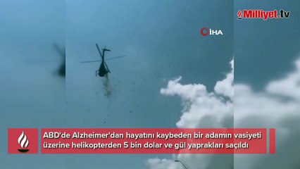 ABD'de vasiyet üzerine helikopterden 5 bin dolar para saçıldı
