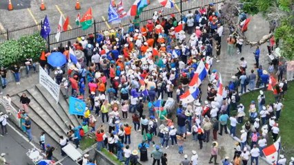 Protestas en las inmediaciones de la Asamblea Nacional