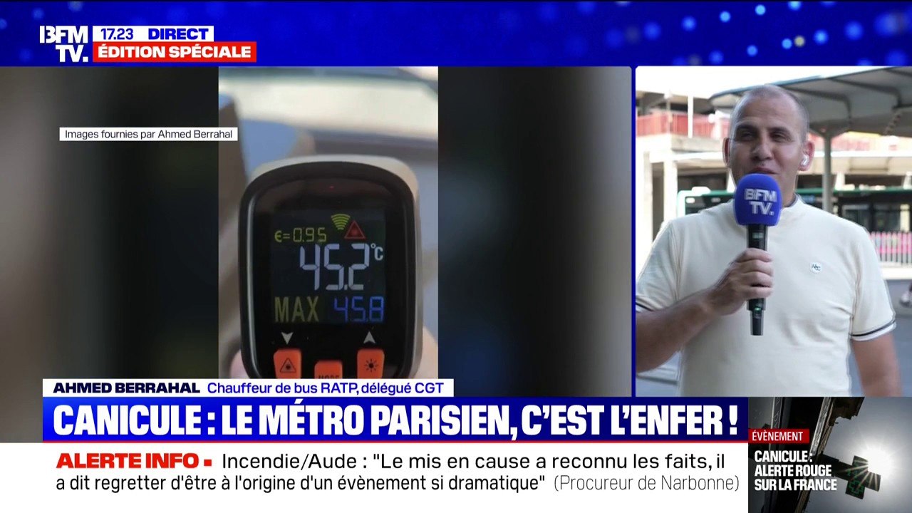 Canicule: "Peu de bus sont climatisés", déplore ce chauffeur de la RATP et délégué CGT