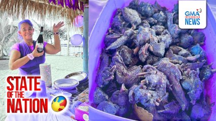 Ginang na mahilig sa purple, kinulayan ng ube ang birthday party hanggang sa mga handa gaya ng adobo | SONA