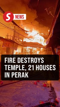 Temple and 21 homes damaged in Perak fire
