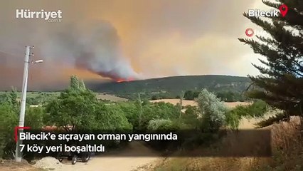 Bilecik’e sıçrayan orman yangınında 7 köy yeri boşaltıldı
