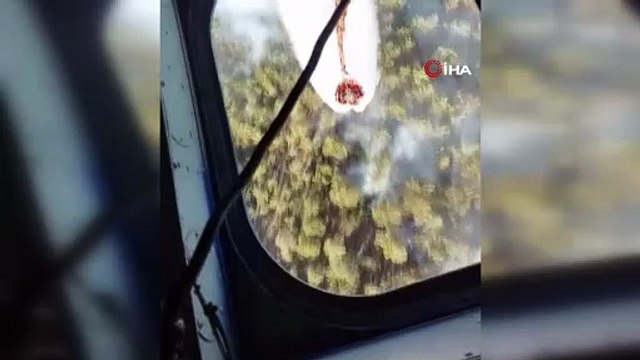Helikopterden kaydedilen görüntü yangının boyutunu gözler önüne serdi