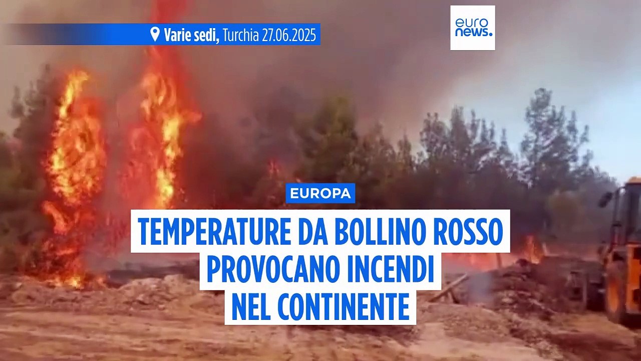 Alte temperature provocano incendi in diverse zone d'Europa, caldo da bollino rosso in diverse aree continentali
