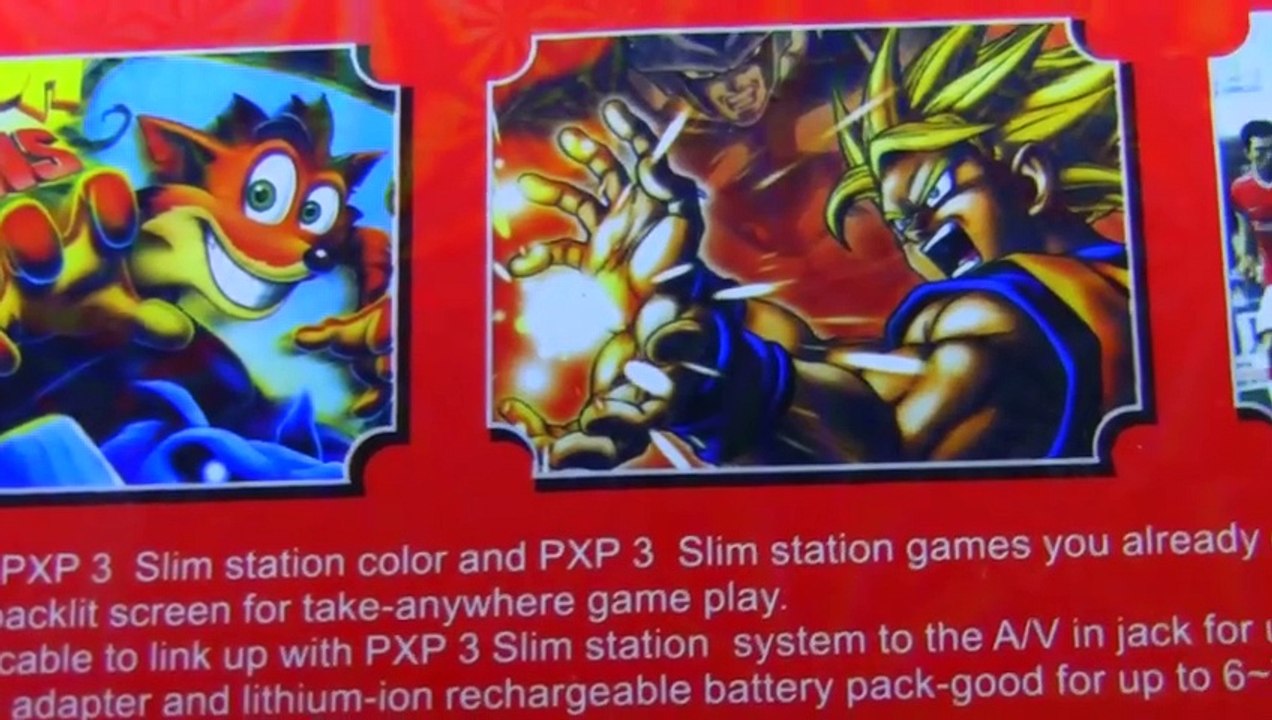 PXP3 Slim station 16 bit digital pocket system MD-2700:  What games are included?