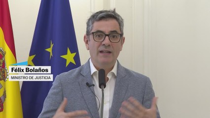 El ministro Bolaños reacciona a la manifestación: "Ni una sola línea de la reforma afecta a la independencia juducial"