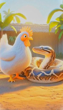How a hen and snake become friends #animals #firebrigade😱 #facebookviral #jalpari #foryouシ #BunnyAdventure #trend #amazingfacts #animation #indian #bestoftheday #trending #explore #cartoon #Amazing #shorts #AI #duck #animals @follwer @Highlights @ever