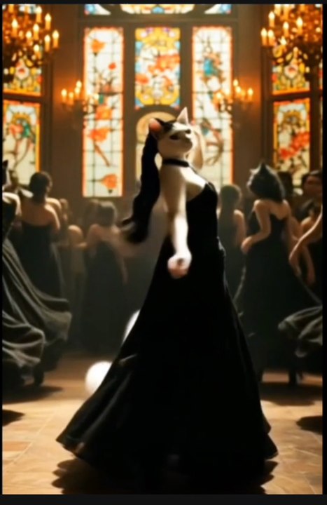 Wednesday Adam by cats 😺 iconic scene 🧶👍